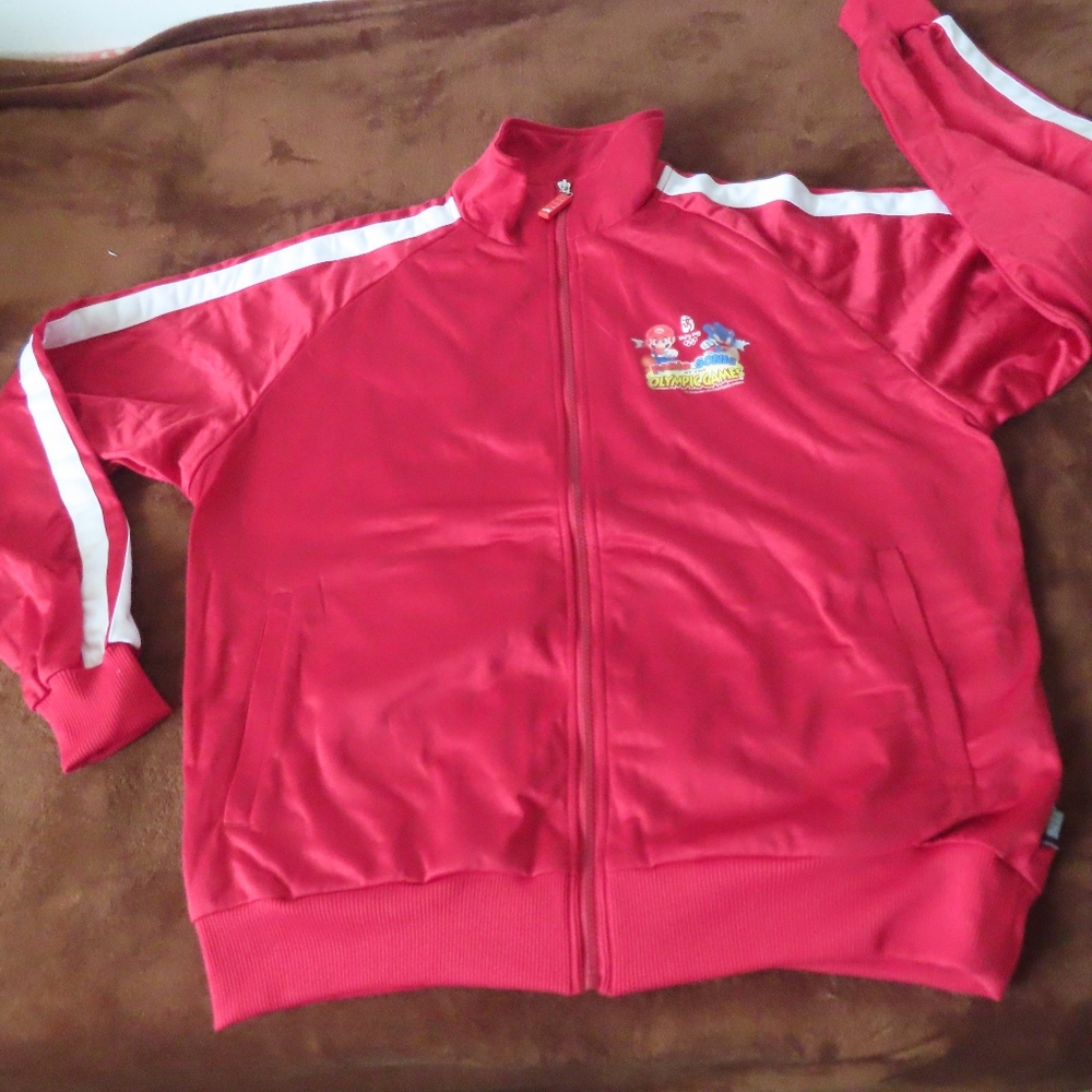 RARE 2007 MARIO & SONIC OLYMPICS Track Suit Jacket  sz M
